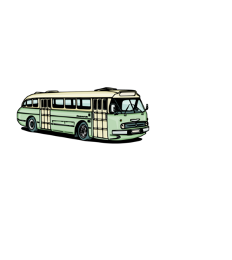 Autobuze model negru pe tricou
