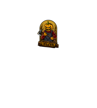 Scary halloween model negru pe tricou