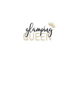 Glamping queen model alb pe tricou