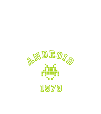 android model negru pe tricou