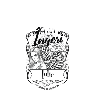 Cei mai frumoși îngeri au coborât pe Pământ în - Iulie - model alb pe tricou