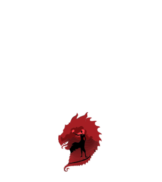 The Dragon model alb pe tricou