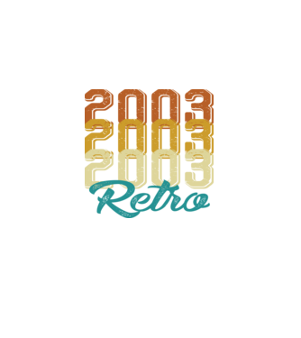Retro 2003 model negru pe tricou