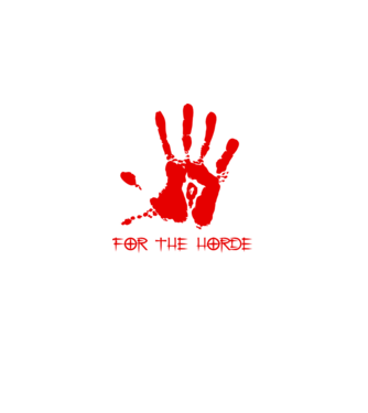 For The Horde Hand model negru pe tricou