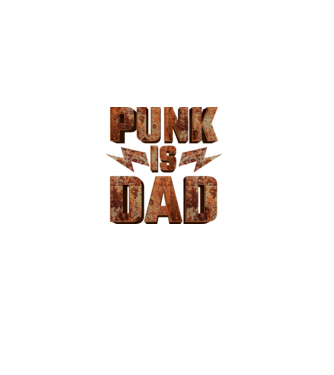 PUNK IS DAD model negru pe tricou