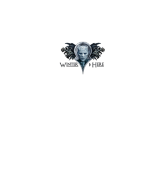 Winter is Here model negru pe tricou