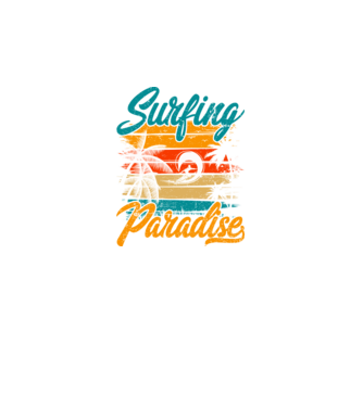 Surfing Paradise model  pe tricou