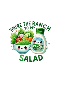 Ranch to my Salad model albastru deschis pe tricou