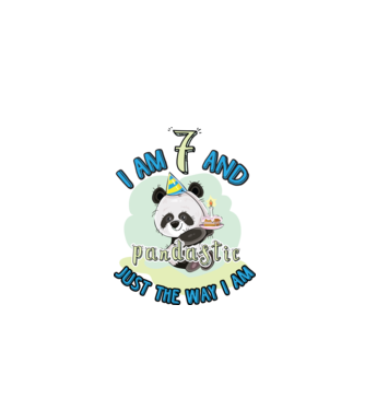 PANDASTIC 7 model alb pe tricou