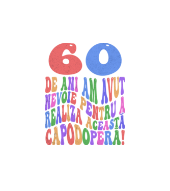 Realiza această capodoperă 60 model alb pe tricou