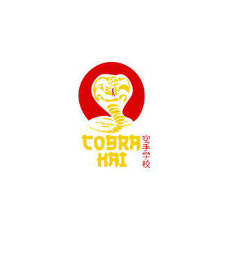 cobra kai japan logo model negru pe tricou
