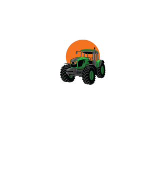 TRACTOR model alb pe tricou