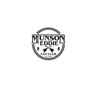 eddie munson fan club est 1983 model alb pe tricou