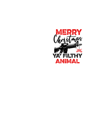 Merry Christmas Ya Filthy Animal model galben neon pe tricou