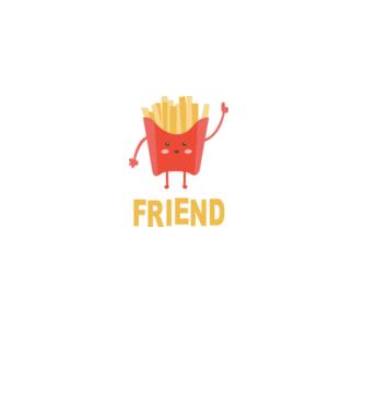 Friends cartofi model alb pe tricou