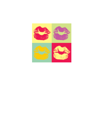 Pop Art Kiss model gri pe tricou