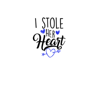 Cuplu I stole her heart model alb pe tricou