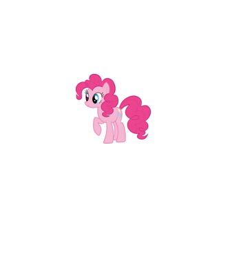 Pinkie Pie model alb pe tricou