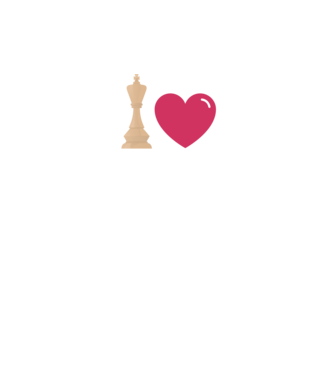 Love chess model negru pe tricou