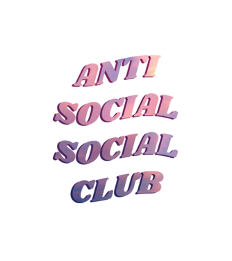 Anti social social club pink model alb pe tricou
