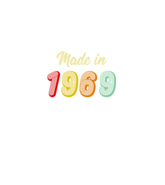 made in 1969 retro model negru pe tricou