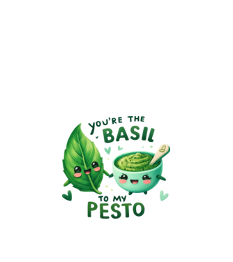 Basil to my Pesto model alb pe tricou