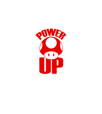 Power up model roz deschis pe tricou