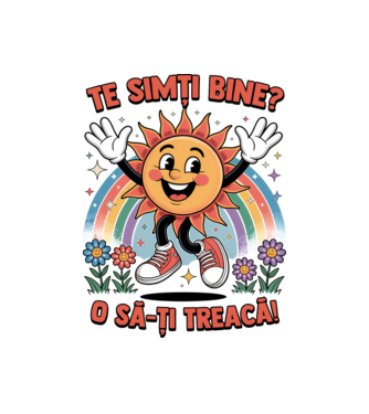 Te simți bine? model alb pe tricou