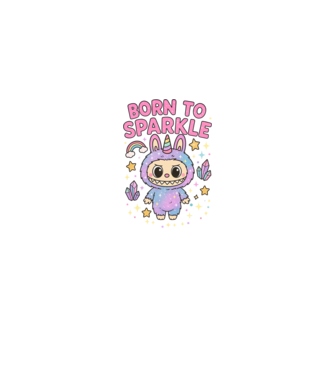 Born to sparkle model negru pe tricou