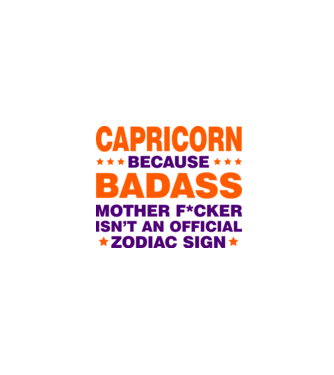 Badass zodiac CAPRICORN model alb pe tricou