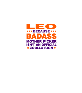 Badass zodiac LEO model alb pe tricou