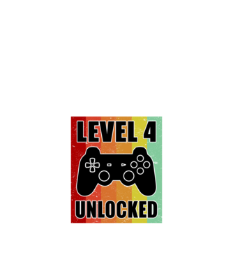 level 4 unlocked retro gamer model negru pe tricou