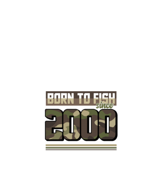 Born to fish since 2000 model negru pe tricou