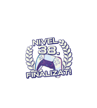 Nivel 38 finalizat! model negru pe tricou