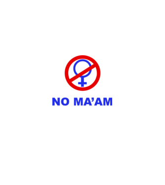No maam eleje model alb pe tricou