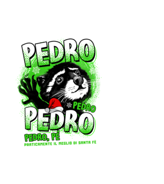 Pedro pedro christmas model alb pe tricou