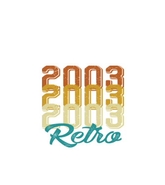 Retro 2003 model negru pe tricou
