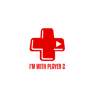 player 2 model alb pe tricou
