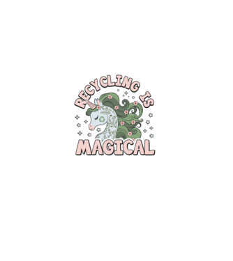 Recycling is magical model negru pe tricou