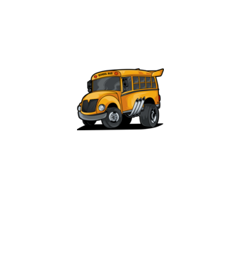 Autobuze model alb pe tricou
