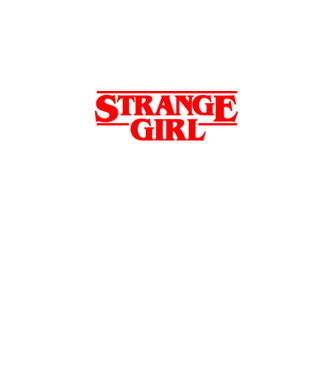 strange girl model negru pe tricou