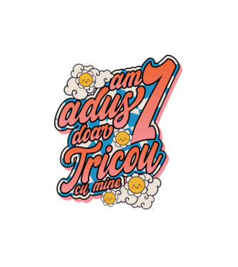 Am adus doar un tricou cu mine! model alb pe tricou