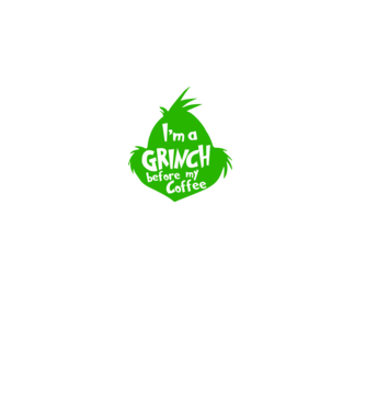 Grinch before coffee model negru pe tricou