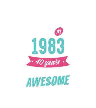 Made in 1983 model alb pe tricou