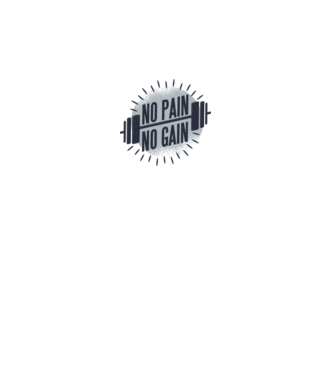 No pain no gain round model roșu pe tricou