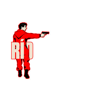 rio la casa de papel model alb pe tricou