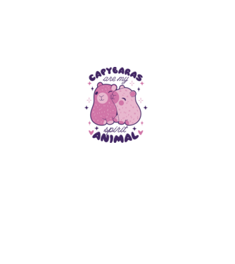 Capybaras are my spirit animal model alb pe tricou