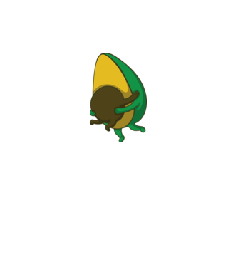 Avocado model alb pe tricou