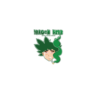 dragon herb smoke model negru pe tricou