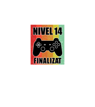 Nivel 14 finalizat model negru pe tricou